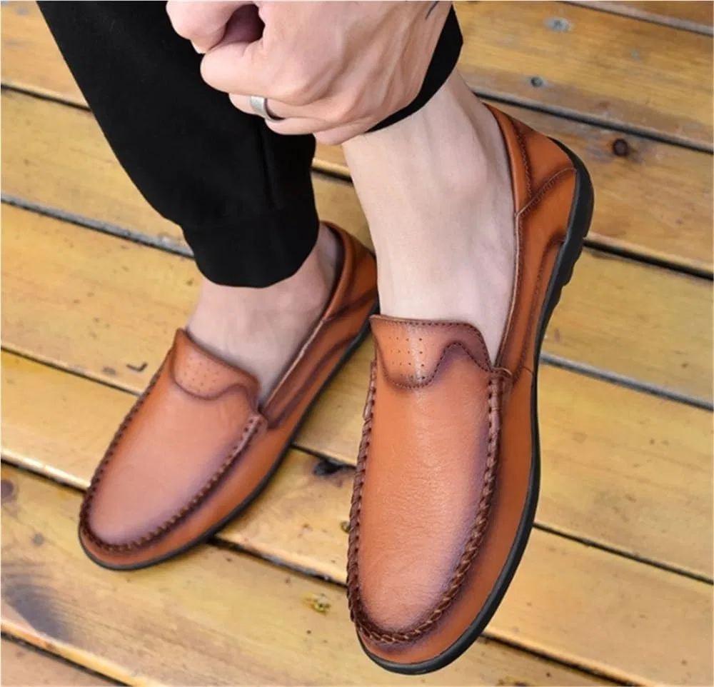 Лоферы кожаные Brown DHFIRUFSHLO — фото 4