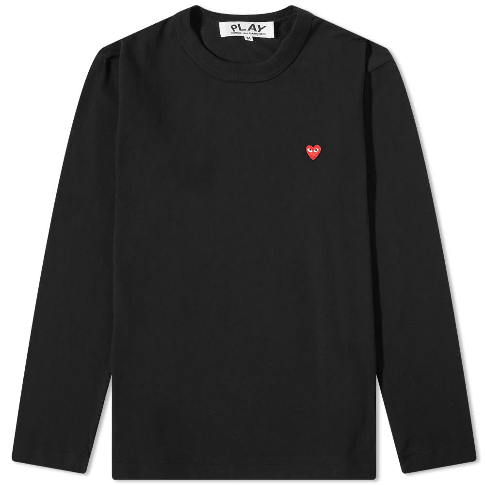 

Comme des Garcons Play Футболка с длинным рукавом и маленьким красным сердечком, черный