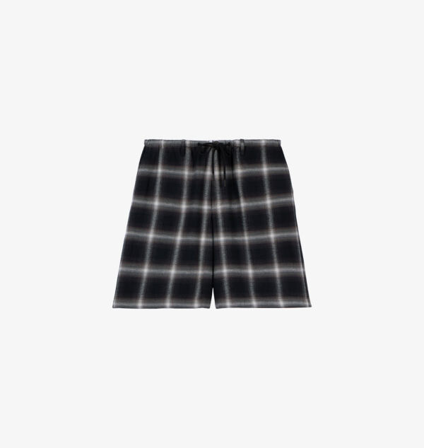 

Свободные хлопковые шорты с принтом в клетку The Kooples, белый