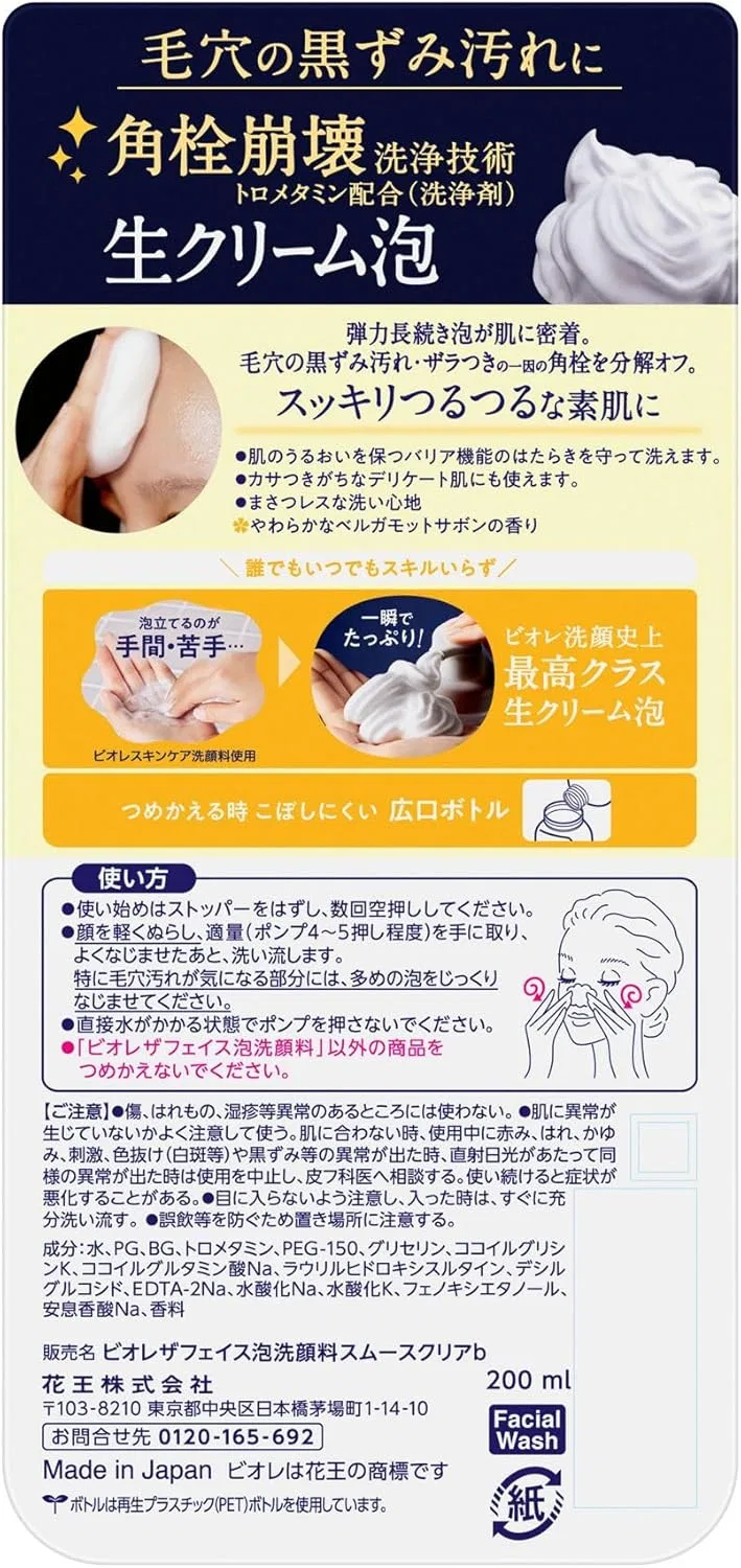 Набор пенок для умывания Kunutonn Flower King Bi Ore The Face Foaming Facial Cleanser Smooth Clear, 200 мл, 6 шт. — фото 2