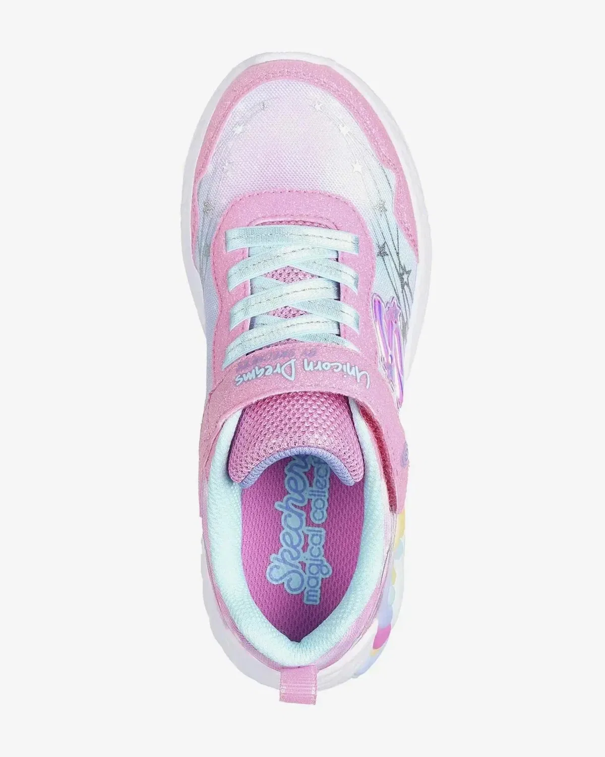 Детские кроссовки Skechers S-Lights Unicorn Dreams Wishful Magic 302299L-PKTQ HTAT299, розовый — фото 4