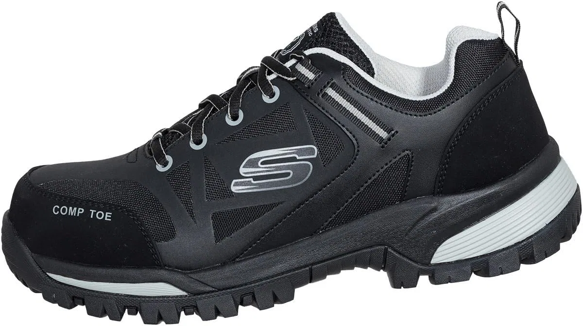 Мужские ботинки Skechers Gatlon StrigaxBau, Black Gray Leather Synthetic Textile — фото 2