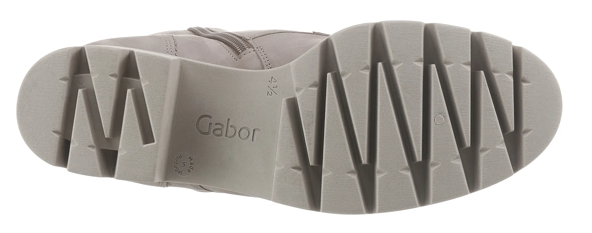 Ботильоны Gabor, блочный каблук, платформа, ботинки с модными деталями, бежевый — фото 3