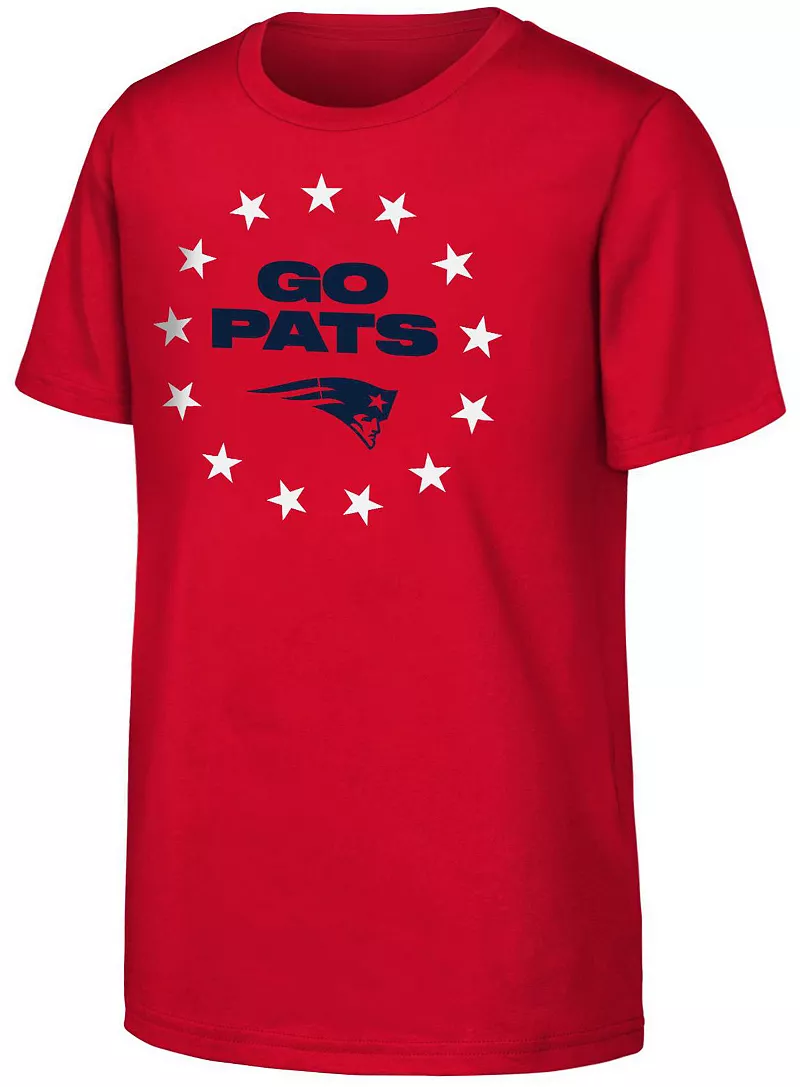 

Одежда команды НФЛ, молодежная красная футболка команды New England Patriots, местная спортивная одежда NFL Team Apparel