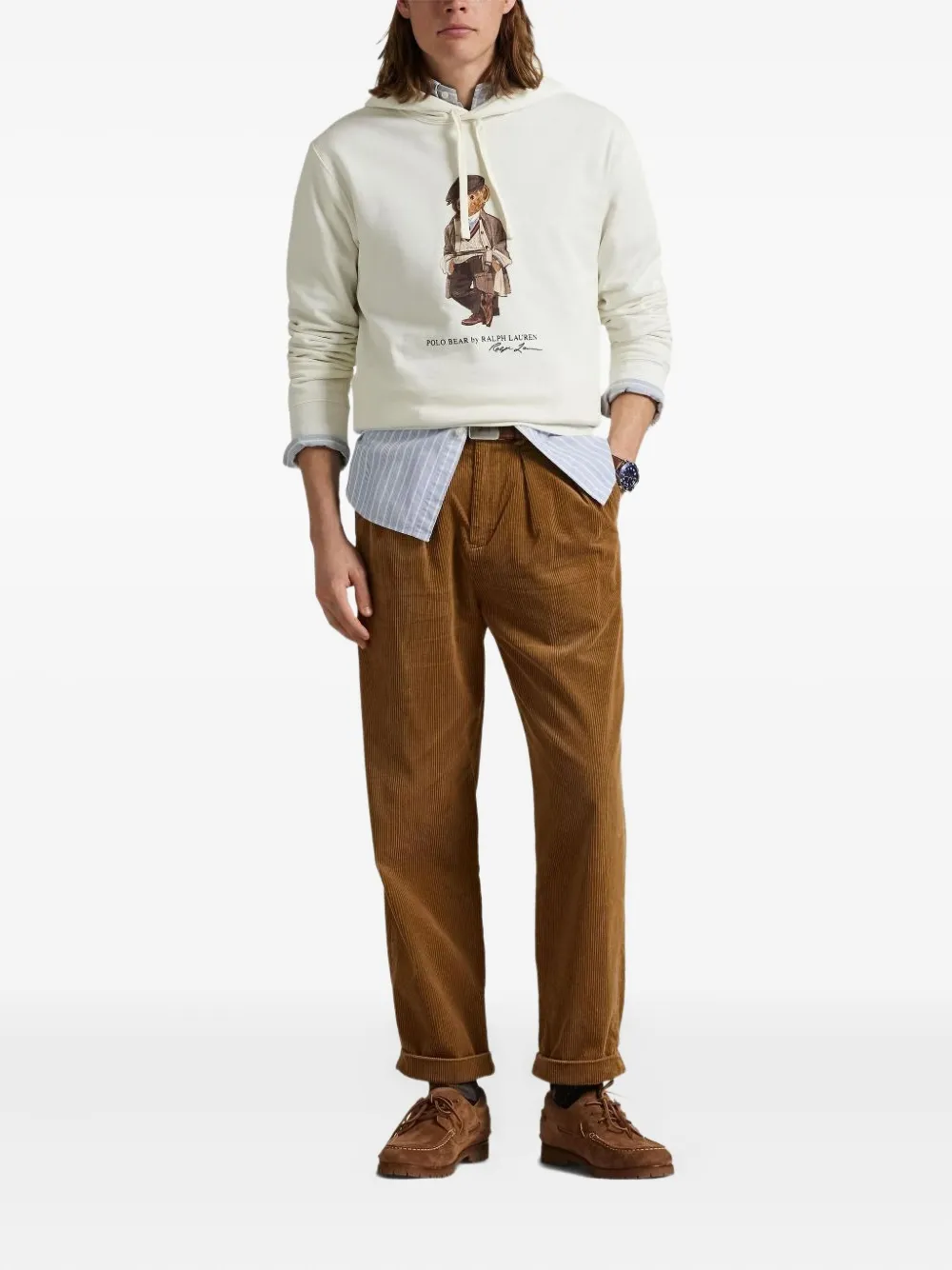 Худи с графичным принтом POLO RALPH LAUREN, нейтральный — фото 2