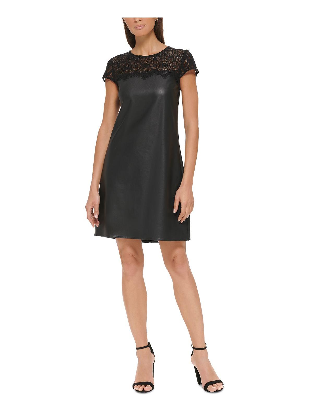

Женское платье длиной до колена с кружевной отделкой Kensie Dresses, черный
