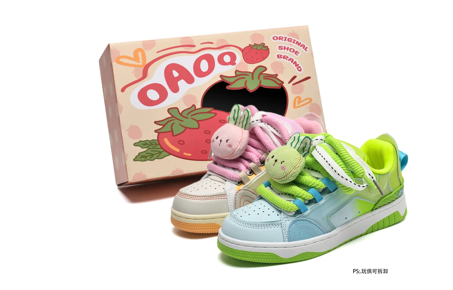 

Кроссовки OAOQ Skateboarding Shoes Women's Low-top, цвет Mismatched