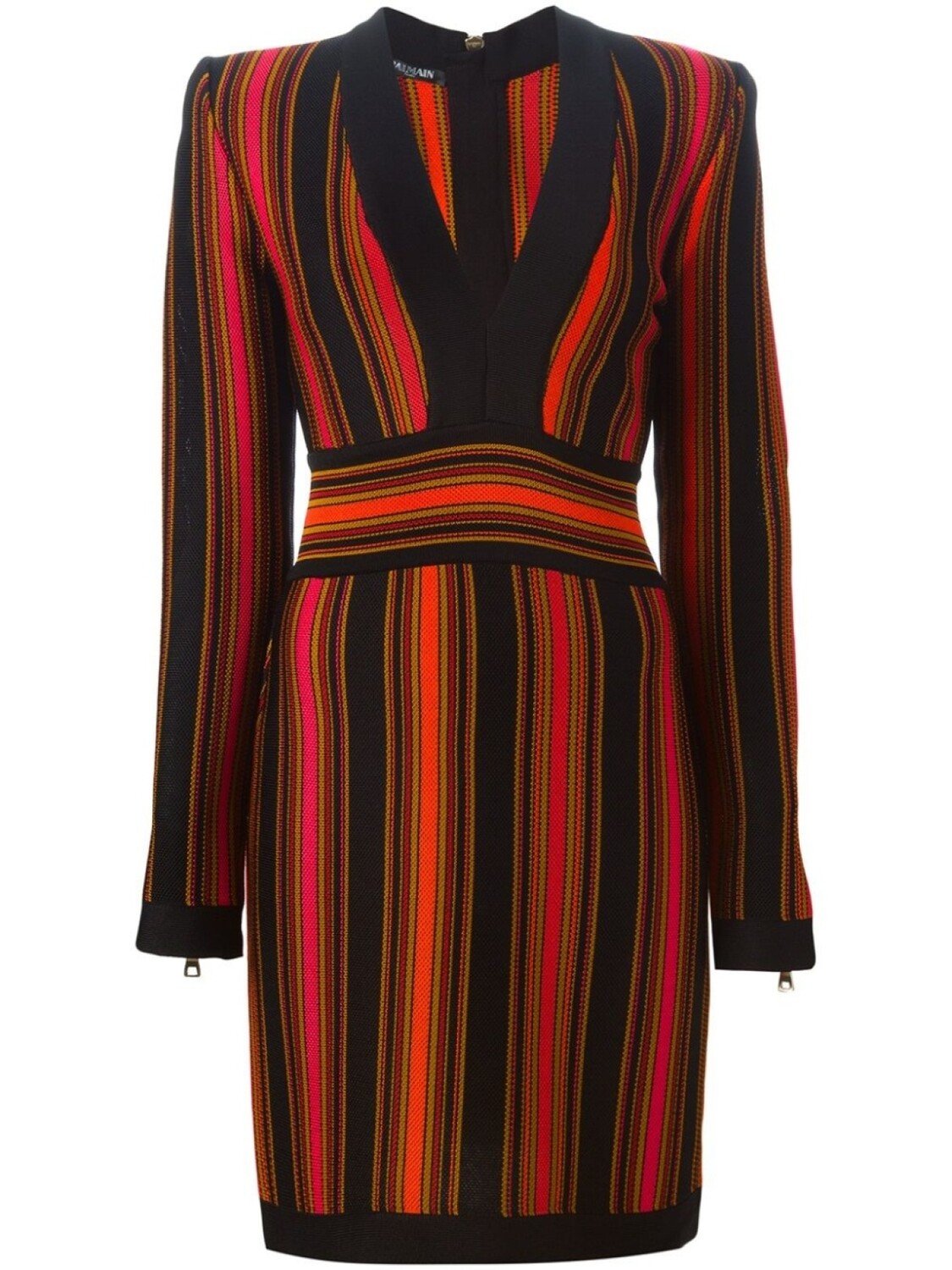 

Balmain платье в полоску, черный