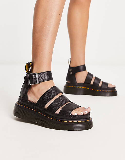 Черные массивные сандалии на квадратной подошве Dr Martens Clarissa ii — фото 3