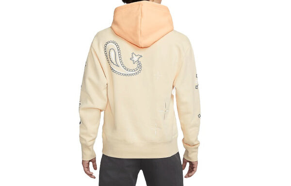 Толстовка Men's Air Jordan Casual Sports Printing Logo Light Yellow, желтый — фото 2