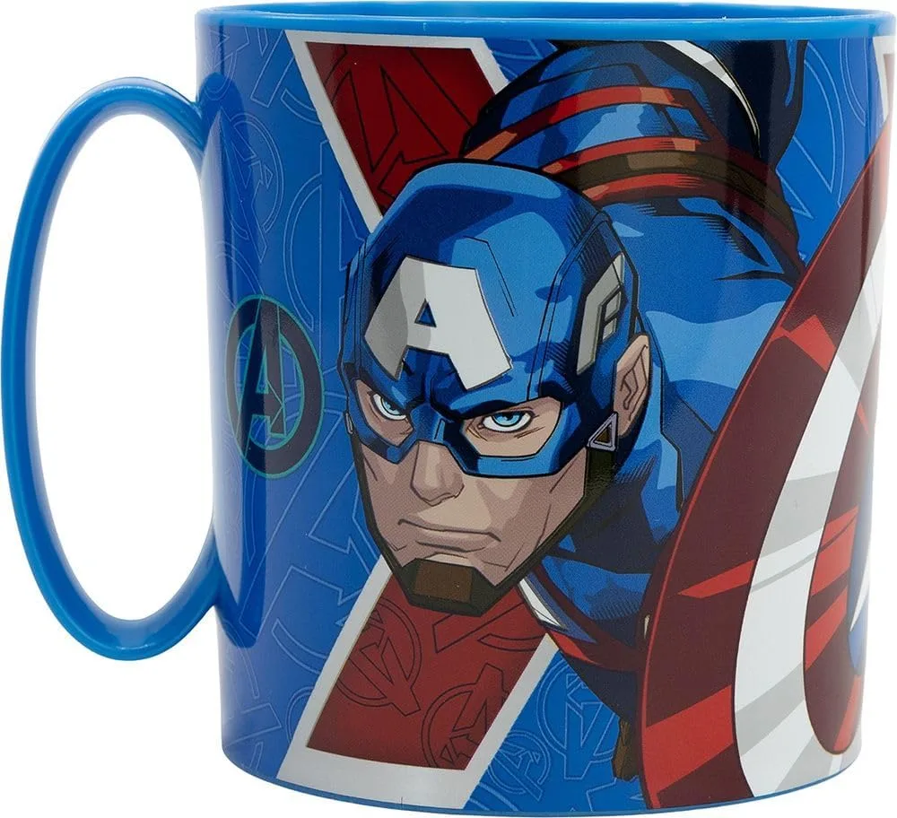 Кружка пластиковая Tataway Marvel Avengers Iron Man Captain America 350 мл для микроволновки Stor — фото 3
