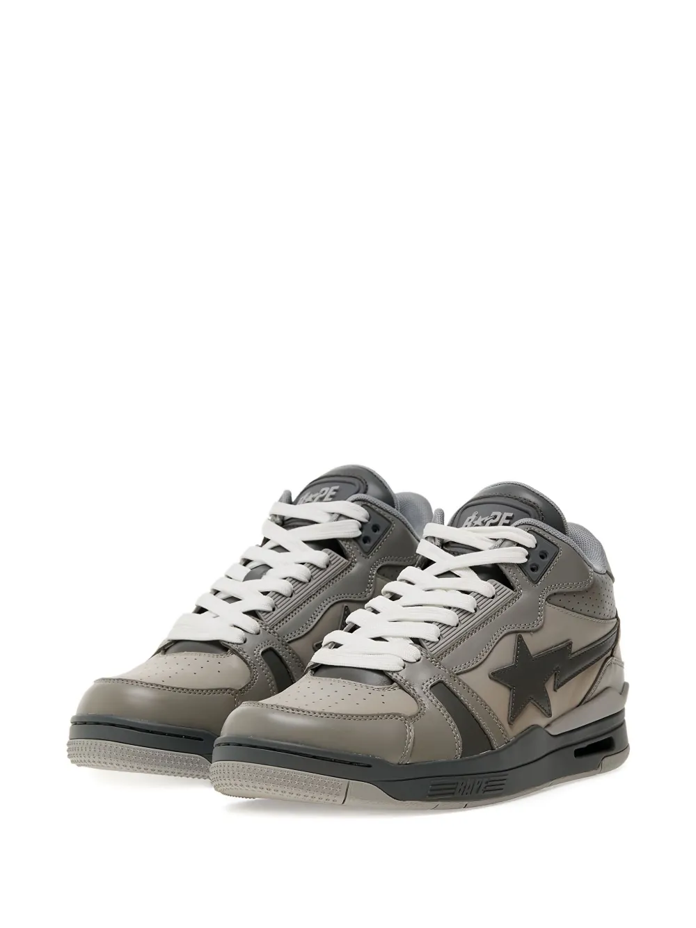 Высокие кеды Bape Clutch Sta #1 с нашивкой A BATHING APE, серый — фото 2