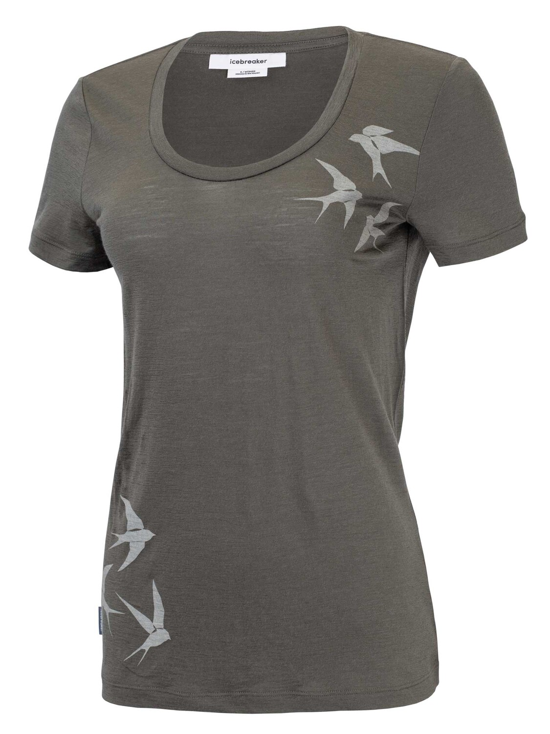 

Футболка Icebreaker W Tech Lite II SS Scoop Tee Swarming Shape, серый