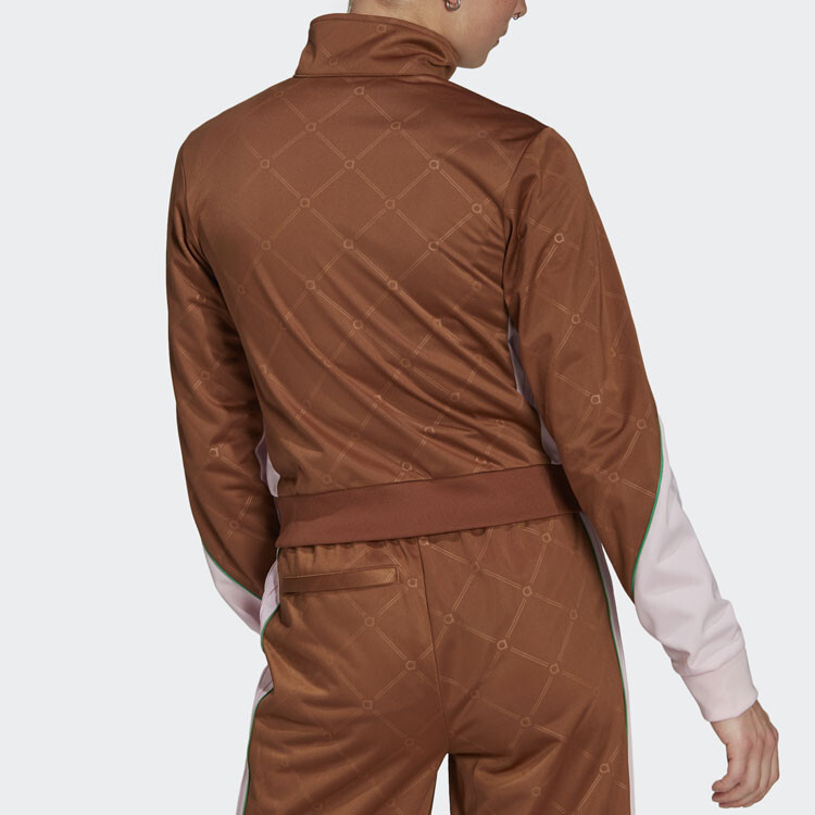 Женское укороченное пальто Adidas Originals, цвет Brown — фото 3