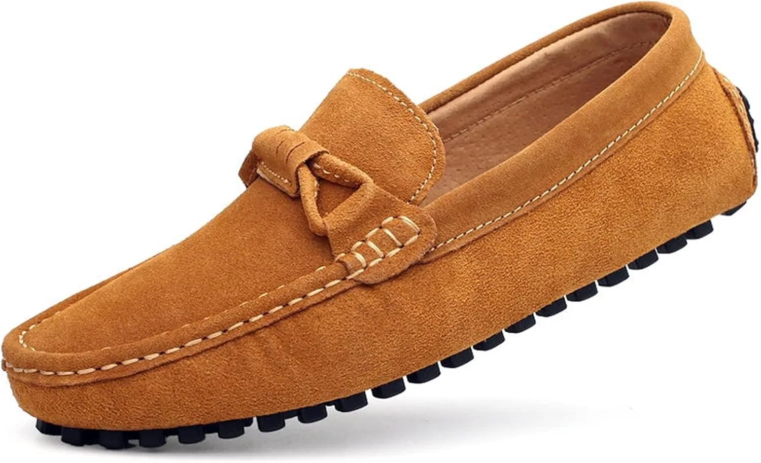 Мокасины из замши мужские, коричнево-желтые PUGHGAETZF