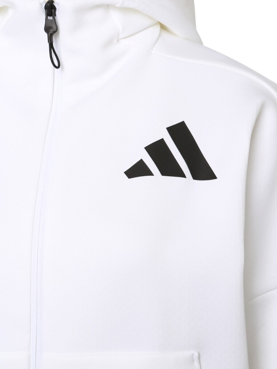 Свитер с капюшоном на молнии ADIDAS SPORTSWEAR Athletic Zip-Up Hoodie Z.N.E., белый — фото 3