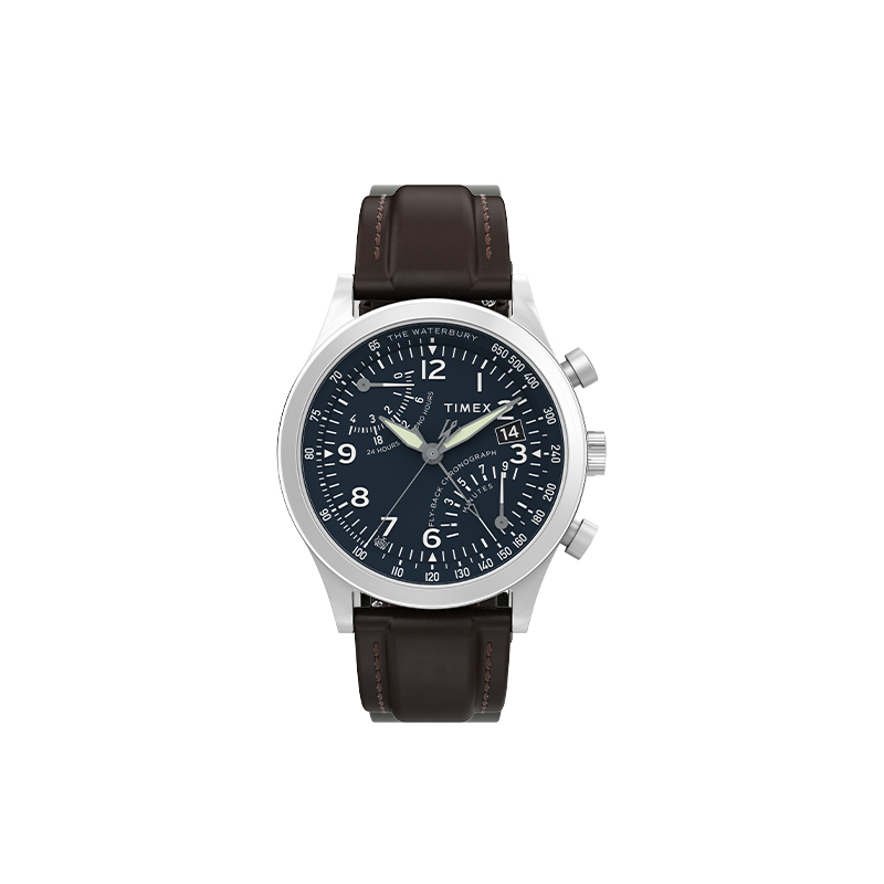 

TIMEX Мужские часы Waterbury, кварцевый механизм, ремешок из нержавеющей стали, синий циферблат