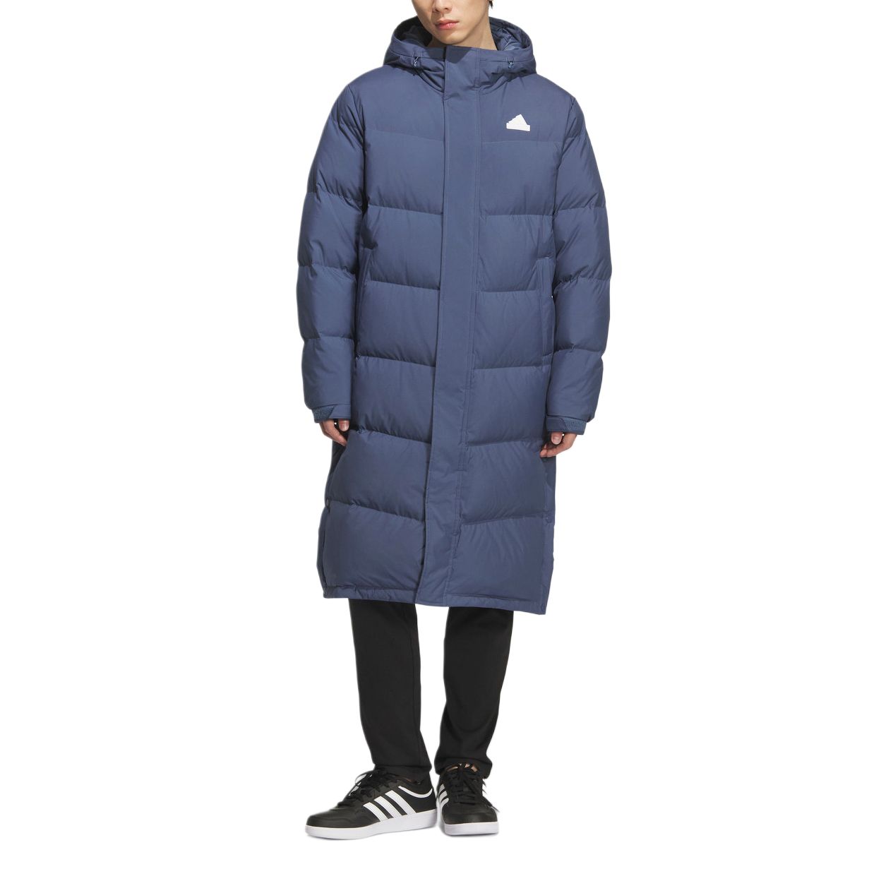 Adidas Пуховики Unisex Gray Blue/White