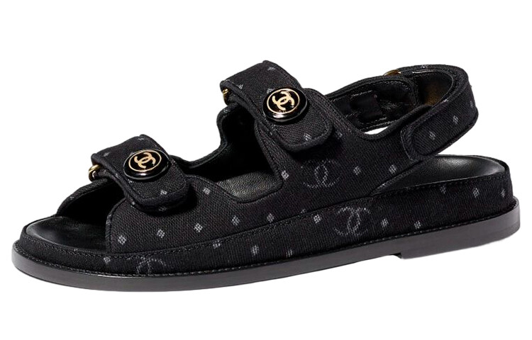 Женские шлепанцы Chanel, черный