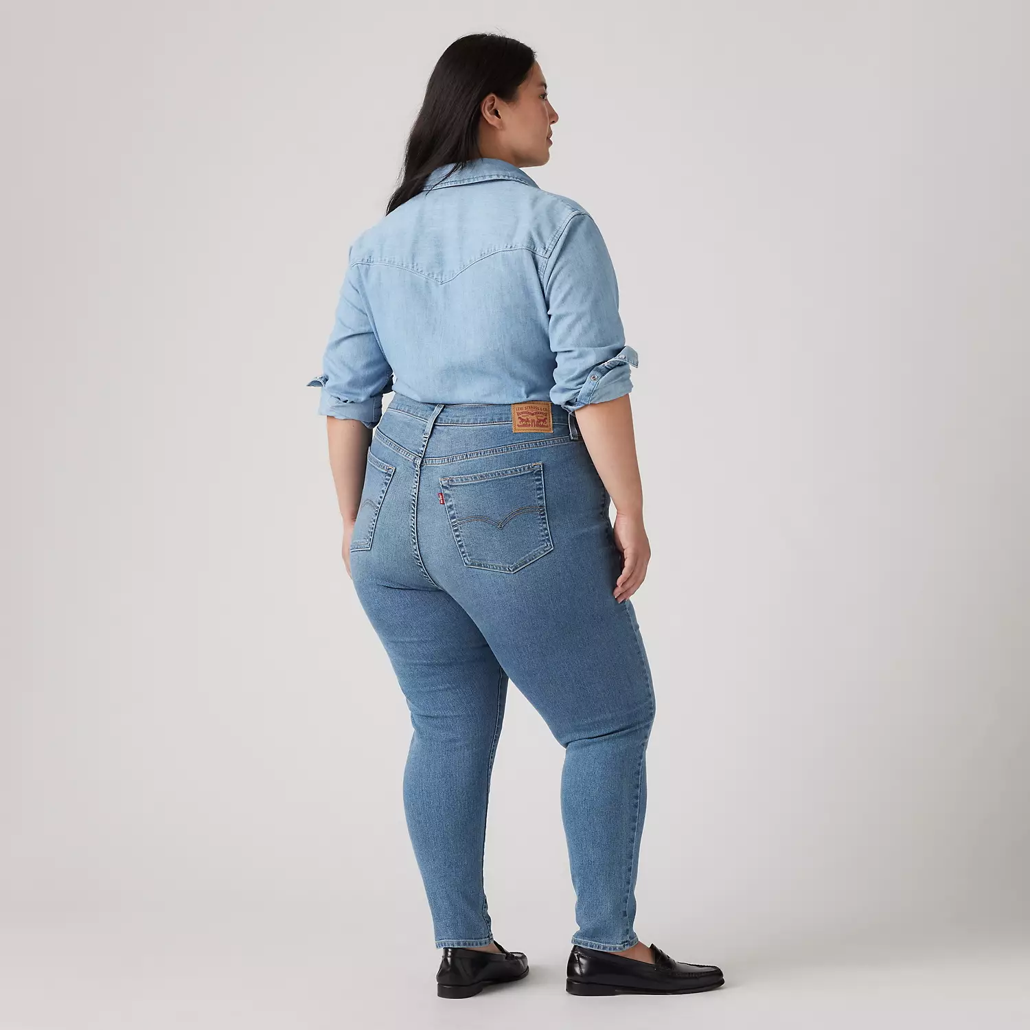 721 Узкие женские джинсы с высокой талией (размер плюс) Levi's, цвет Eternal Indigo - Medium Wash — фото 4