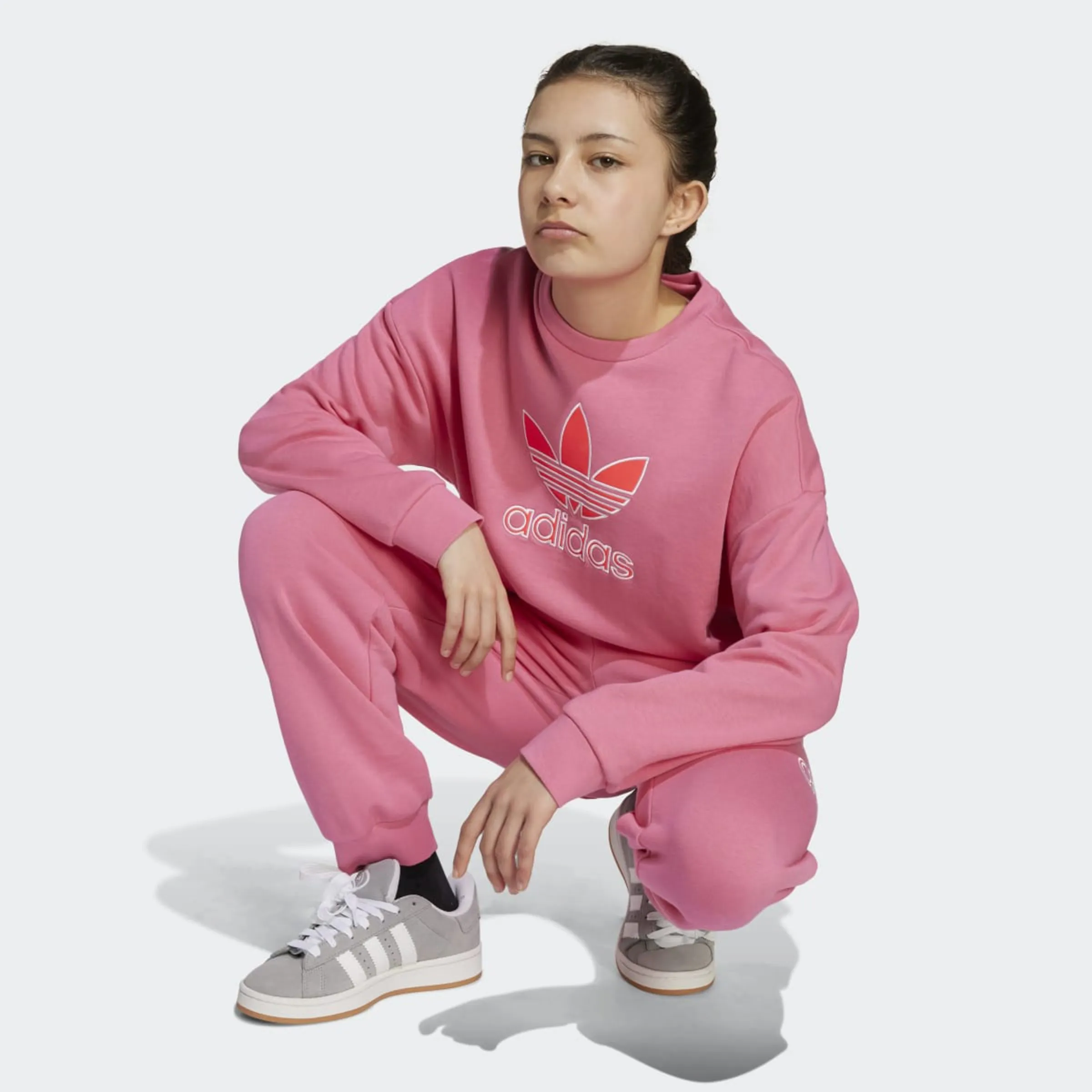 Детская толстовка Trefoil Originals Adidas, розовый — фото 3