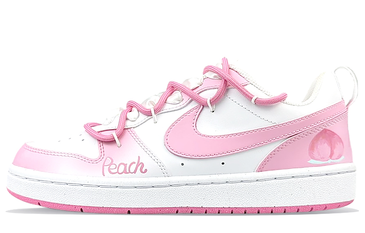 

Кроссовки Nike Court Borough Skateboard Shoes Women's Low-Top Pink, Белый, Кроссовки Nike Court Borough Skateboard Shoes Women's Low-Top Pink