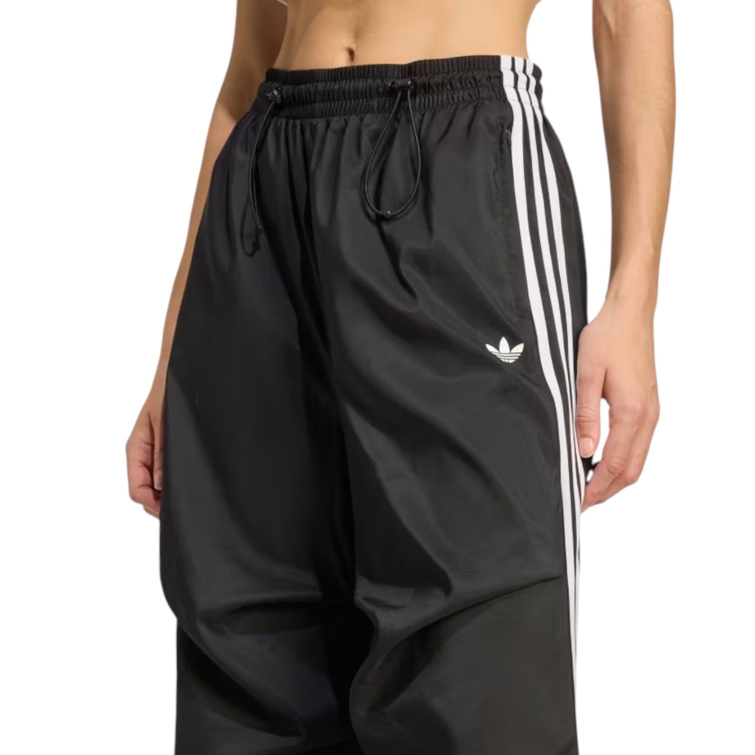 Брюки (WMNS) adidas Adilenium Season 4 Teamgeist Ruffle Track Pants 'Black' — фото 4