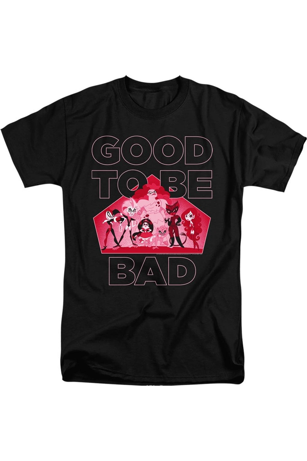 

DC Comics Superhero Girls Good To Be Bad с коротким рукавом для взрослых Tall Tee / Футболка Gildan, черный