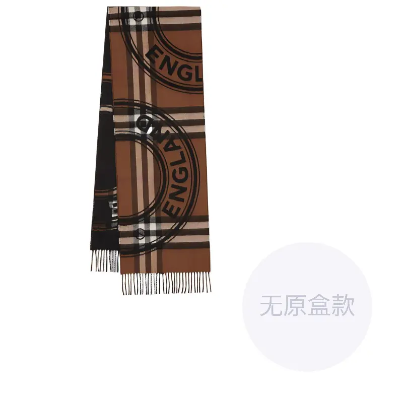 

Burberry Клетчатый шарф с бахромой, Brown