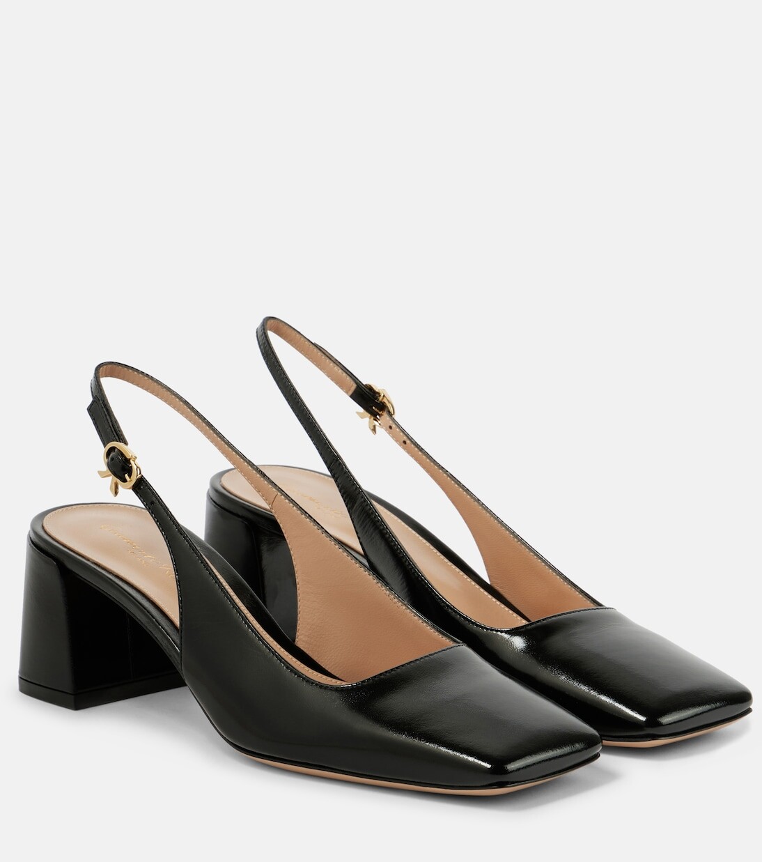 Кожаные туфли nuit с пяткой на пятке Gianvito Rossi, черный