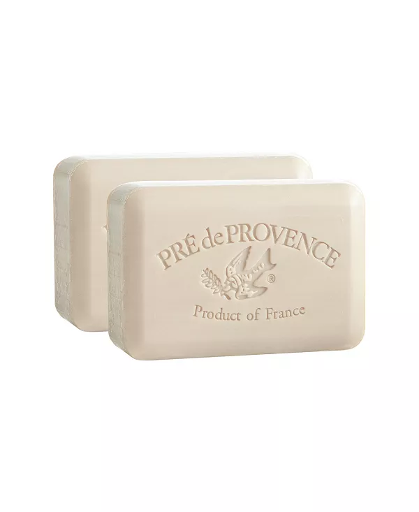 

Увлажняющее французское мыло Pre de Provence, 250 г, четырехкратное измельчение, стойкая, увлажняющая, с богатой и кремообразной пеной (набор из 2 шт.) European Soaps, amande