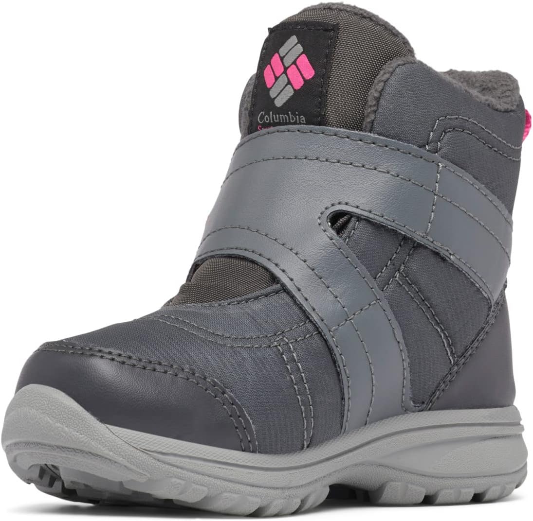 Columbia Kids' Fairbanks Omni-heat зимние ботинки, Graphite/Pink Ice — фото 2
