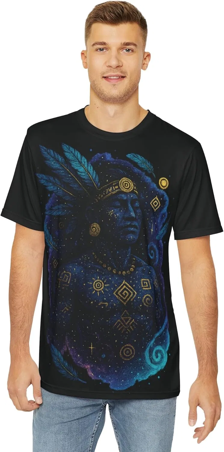 Футболка с принтом Cosmic Spirit Warrior, GENERIC, Multicolor — фото 2