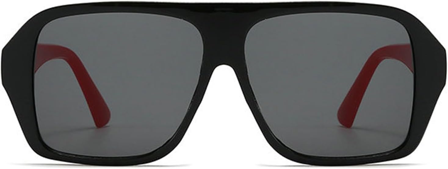 

Willochra Модные квадратные солнцезащитные очки с плоской верхней частью для женщин, очки-пилот для женщин и мужчин, модные прямоугольные солнцезащитные очки для активного отдыха, C4