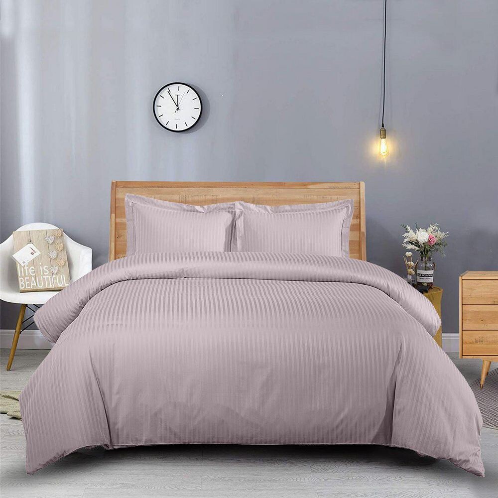 

Комплект пододеяльников из 100 % длинноволокнистого хлопка с полосками 600 Egyptian Linens, цвет Lilac