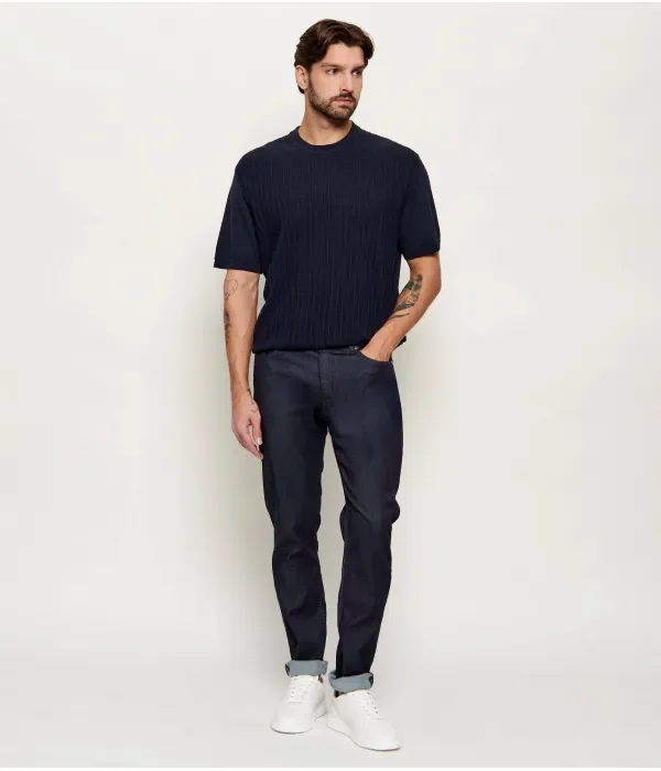 Льняной свитер Kajordino relaxed fit Boss Orange, графитовый — фото 2