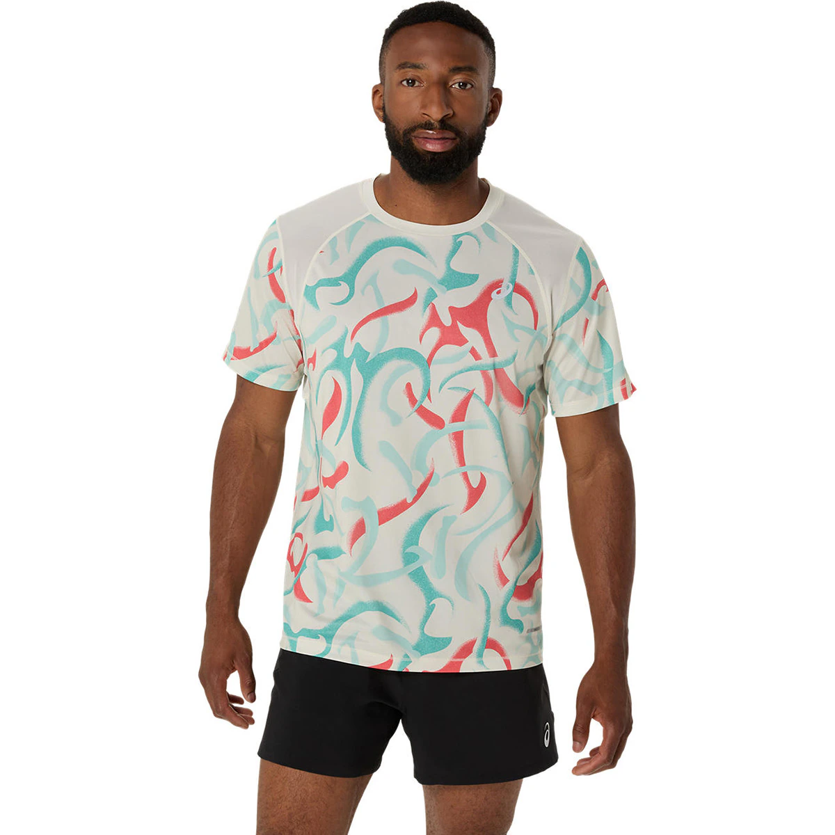 

Мужская футболка ROAD ALL OVER PRINT SS TOP Asics для бега, бежевый