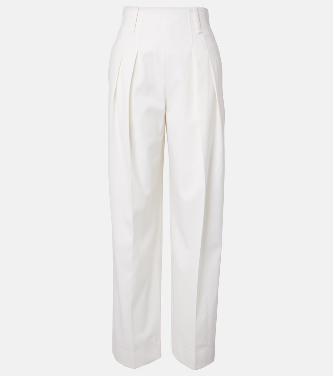 

Широкие брюки из шерстяной смеси Victoria Beckham, слоновая кость