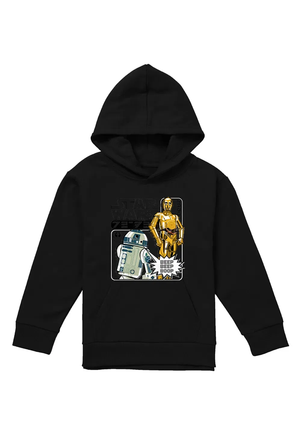 Детская худи с принтом R2D2 и C3PO Disney, черный — фото 4