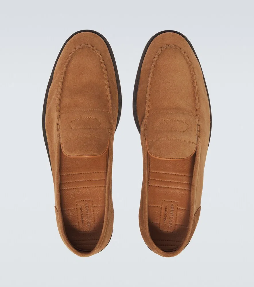 Замшевые лоферы Pace John Lobb, коричневый — фото 4
