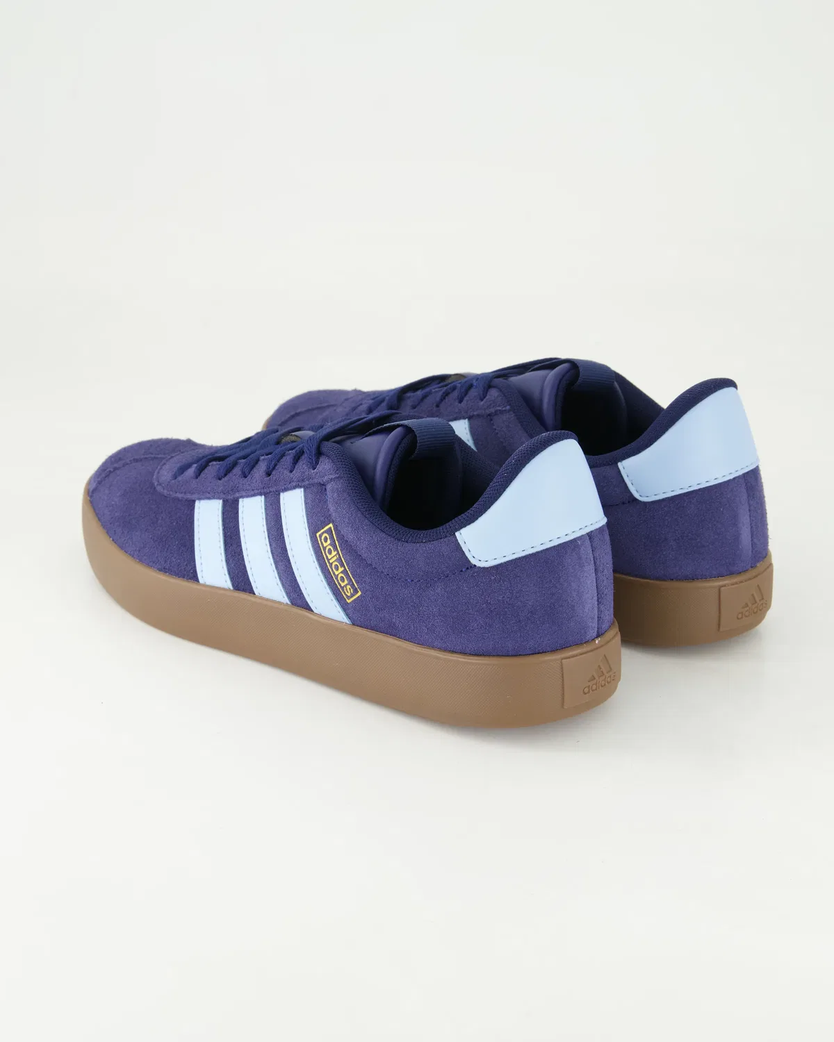 Сникерсы низкие, кожаные Adidas, синий — фото 3