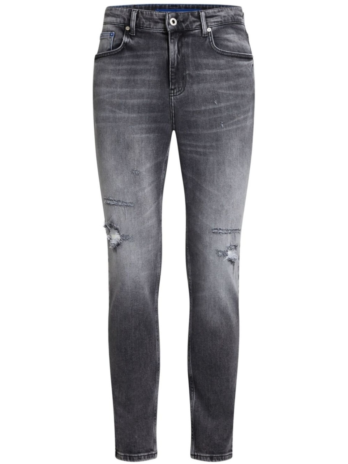 

Прямые джинсы с эффектом потертости и логотипом Karl Lagerfeld Jeans, черный