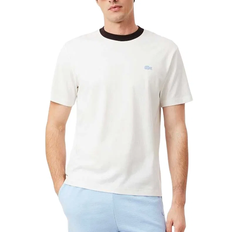 Футболка с круглым вырезом LACOSTE Ecru