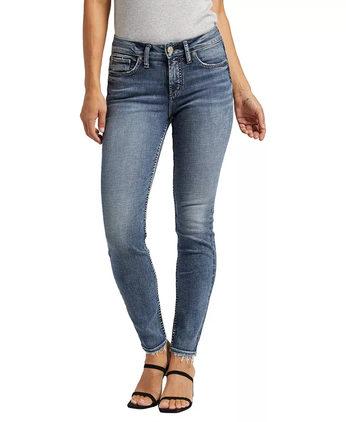 

Женские джинсы Suki Mid Rise Curvy Fit Slim Skinny Silver Jeans Co., синий