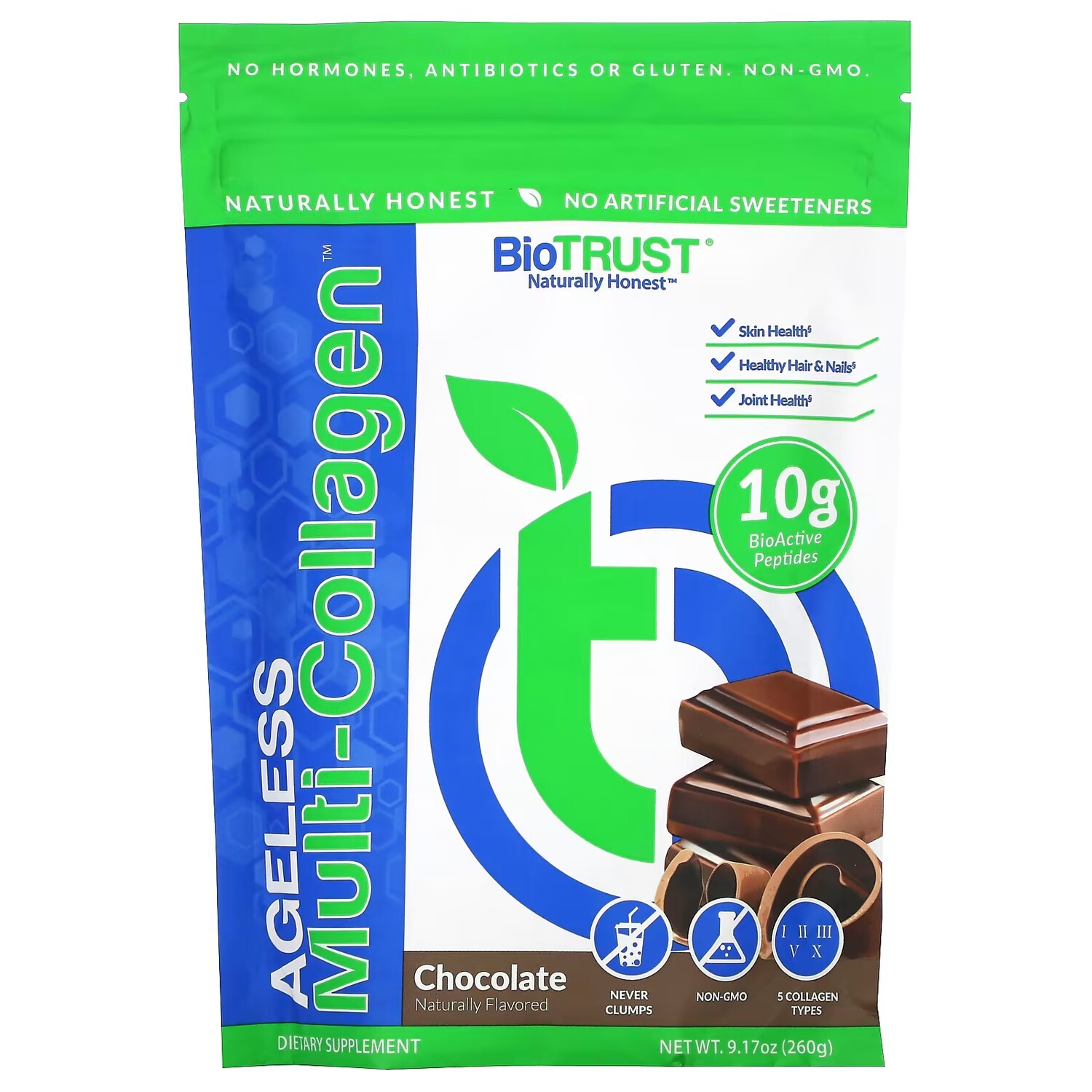 

Добавка BioTRUST Ageless Multi-Collagen со вкусом шоколада, 260 г