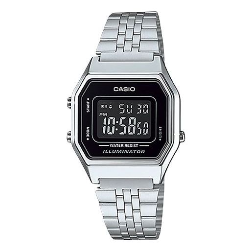 

Часы CASIO Waterproof Unisex Black DialSilver Strap Unisex Mens BlackSilver Digital