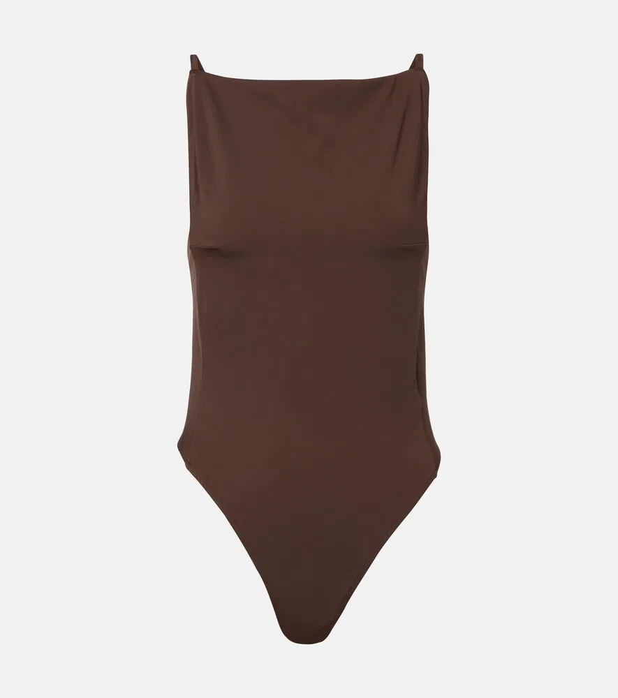 Купальник на подошве Jacquemus, коричневый