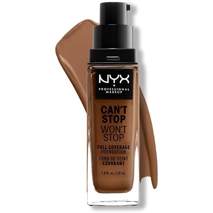 

Nyx Can't Stop Won't Stop Тональный крем с полным покрытием Капучино, 30 мл Nyx Professional Makeup