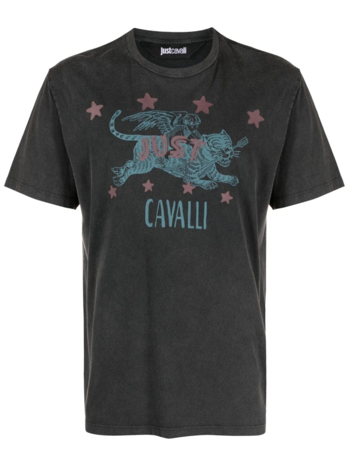

Just Cavalli футболка с принтом, черный
