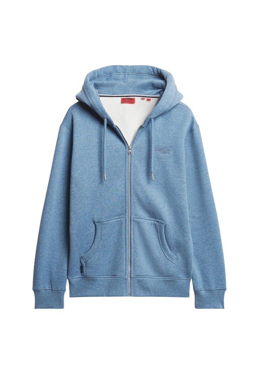 

Толстовка с капюшоном на молнии Superdry Zip-Up Hoodie Essential, пыльно-голубой